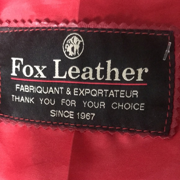 Fox Leather Bike Cranberry Jacket - like new - Picture 11 of 12